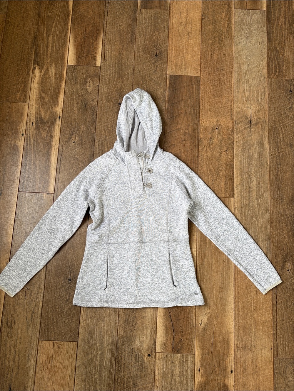 Legendary Whitetails Light Gray Hooded Henley Pullover